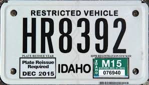 Restricted license plate